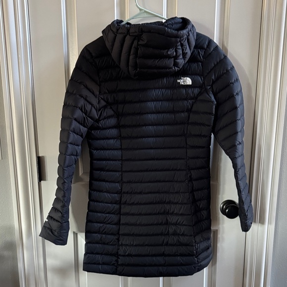The North Face Black Hooded Long Puffer Jacket - Picture 3 of 3